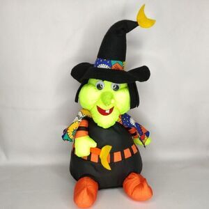 Vintage Nylon Plush Puffy Halloween Witch Google Eyes 14"